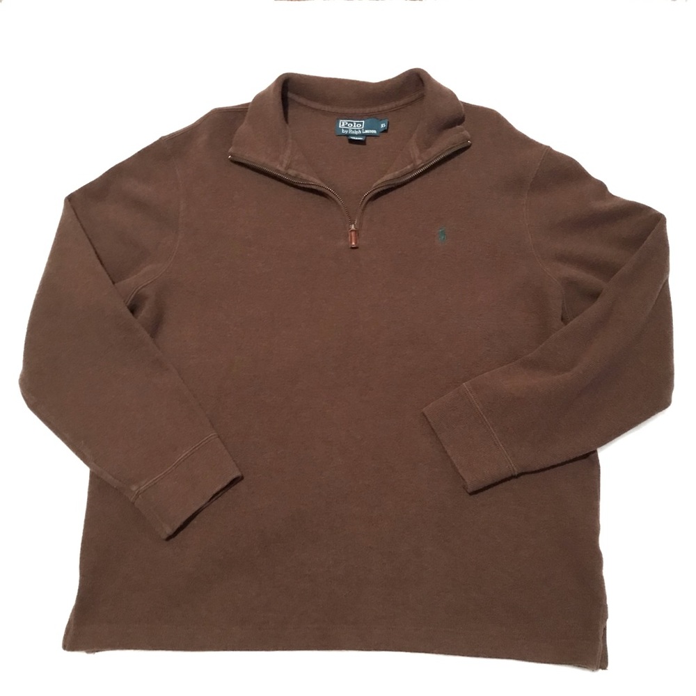Polo by Ralph Lauren brown 1/4 zip sweater